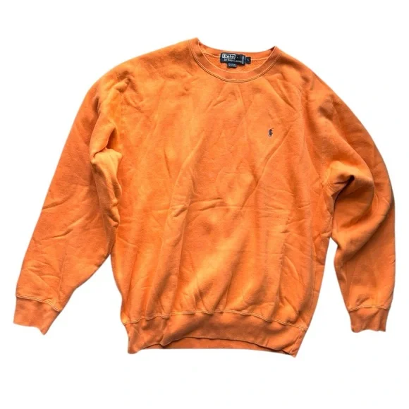 Polo Ralph Lauren Vintage 90’s orange crewneck cotton blend sweatshirtL